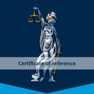 Certificate of reference